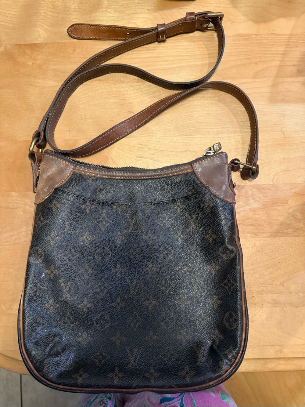 Louis Vuitton Monogram Convertible Crossbody in Dark Brown with Tan Trim